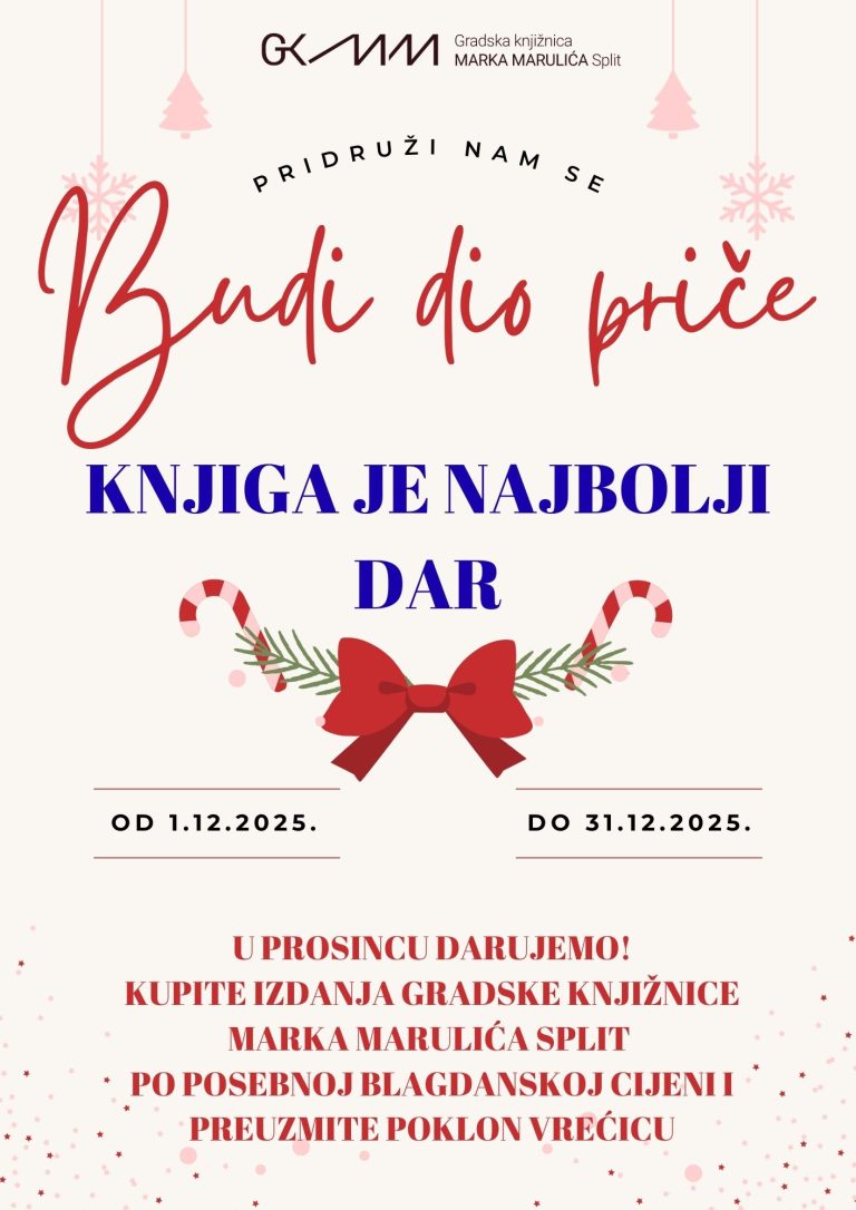 Blagdanska akcija u Gradskoj knjižnici Marka Marulića Split – Budi dio priče!